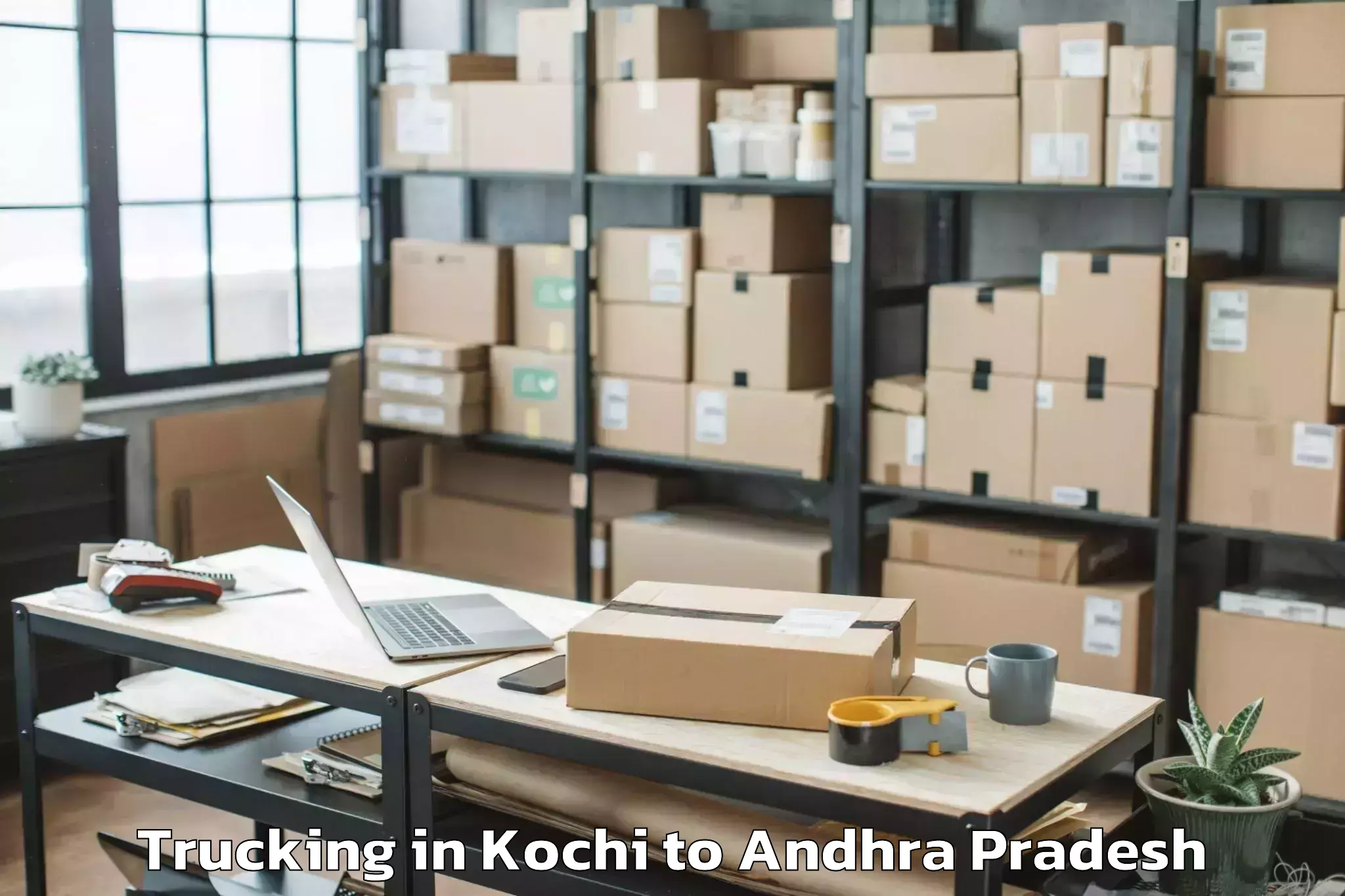 Book Kochi to Chandralapadu Trucking Online